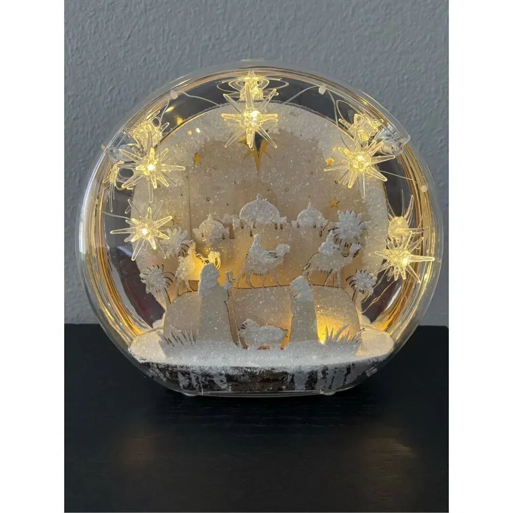 ❤️LED Nativity Disc Table Decor - Picture 2 of 4